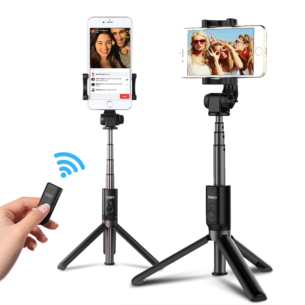 

Ulanzi Phone Tripod Selfie Stick Extendable Monopod with Bluetooth Remote for One Plus Smartphone iPhone X 8 Samsung Huawei