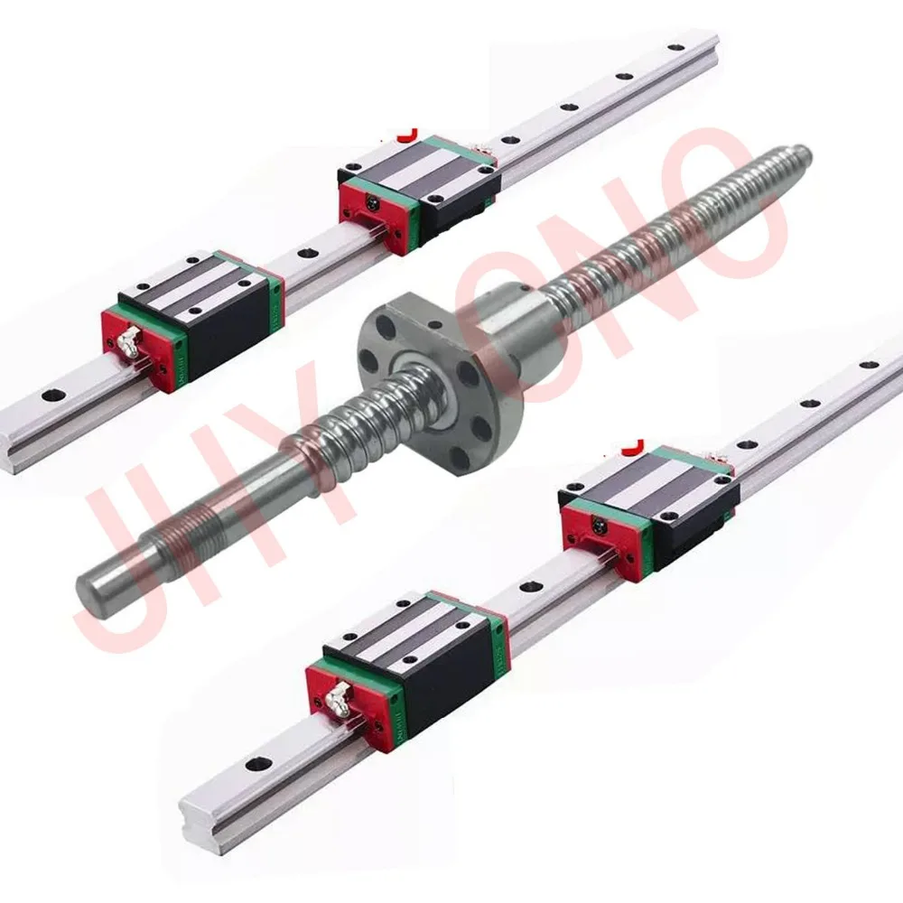 

2pc JHY HGW15-500mm linear rail guides +1 ballscrew RM1605+1 BK/BF12