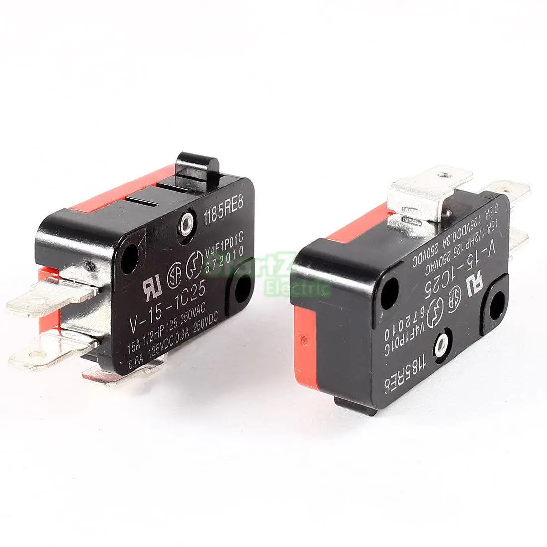 

15A 250VAC V-15-1C25 Push Button SPDT 1NO 1NC Micro Switch 10Pcs