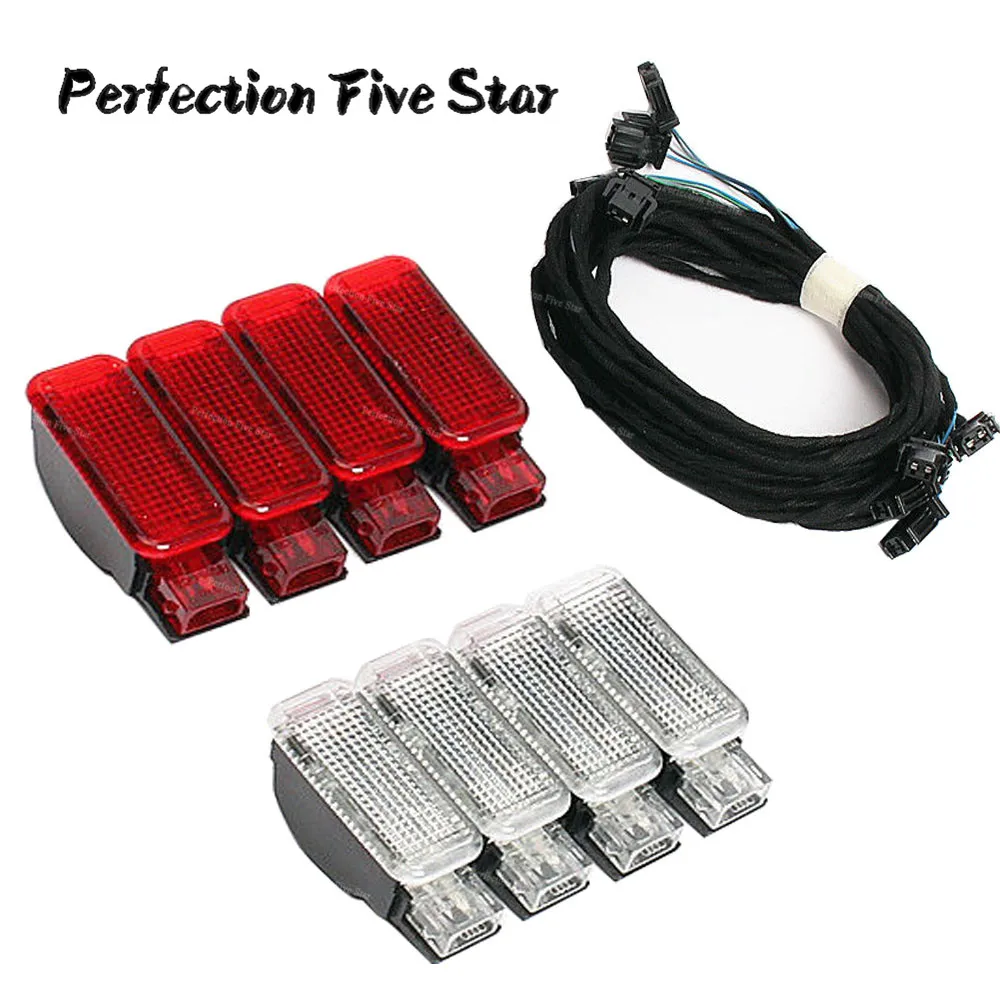 

Red / White Door Panel Warning Light Lamp 8KD947411 6Y0947411 For Audi A3 A4 B8 A5 A6 A7 A8 Q3 Q5 TT RS 8KD 947 415 8KD947415C