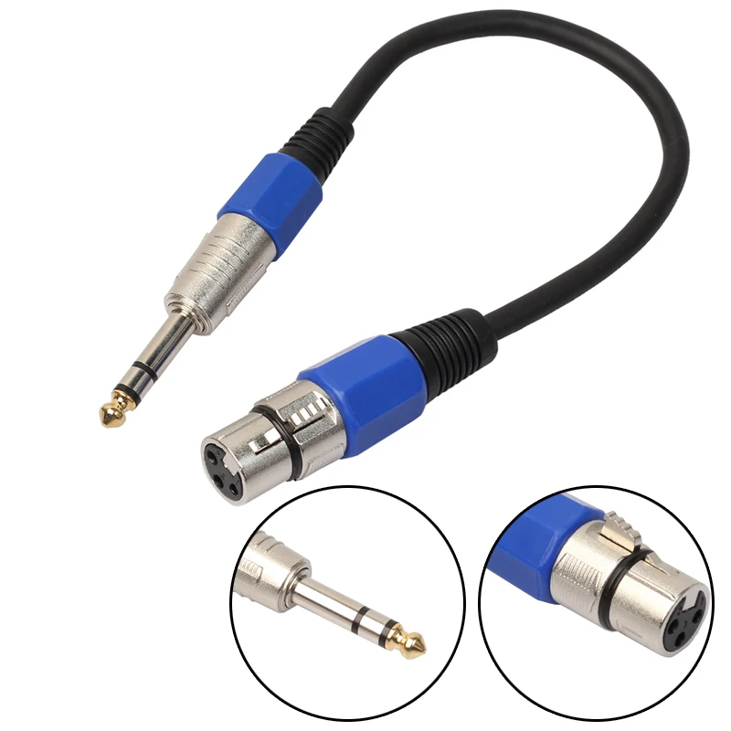 Mayitr 30 см 3Pin XLR профессиональный кабель BK2014KF 3 контактный мама до 1/4 &quot6 35 мм штекер