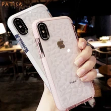 Простой Алмазный Узор чехол для телефона для iphone 7 Чехол для iphone 6 6S 7 8 Plus X XR XS Max яркий цвет противоударный мягкий чехол