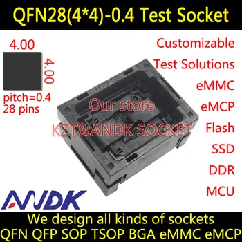 

QFN28(4x4)-0.4 Socket Open top QFN28 Socket MLF28 Socket MLP28 Socket,IC549-0284-003-G, Allsocket
