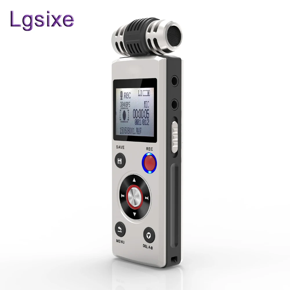 

Lgsixe Voice Recorder PCM Sound Audio Recorder Dictaphone for Meetings and Lectures with Double Microphone and DSP Noise Canceli