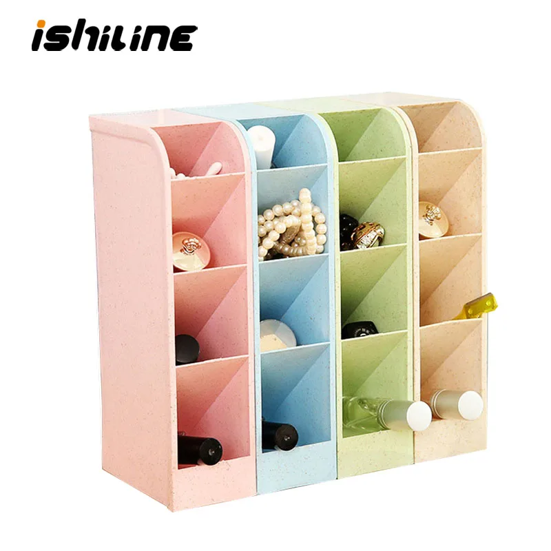 

Wheat Fiber Bathroom Organizer Makeup Desktop Storage Box Office Desk Stationary Holder Organizer Home Sundries Sorting Boxes
