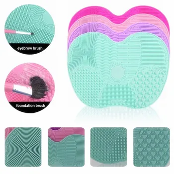 

Silicone Makeup Brush Cleaning Mat Washing Tools Sucker Hand Pad Scrubber Cosmetic Make Up Brush Cleaner Silica Gel Large Board