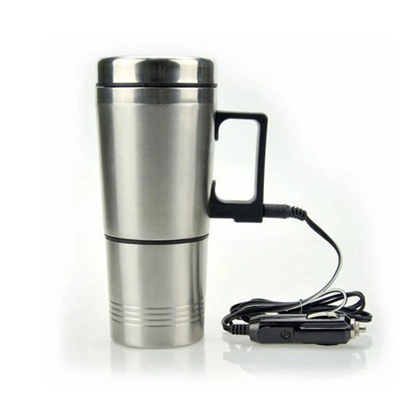 

Portable Mini Stainless Steel Vehicular Kettle Water Thermal Automatic Heating Travel Tea Pot Coffee Milk Boiling Cup Electric
