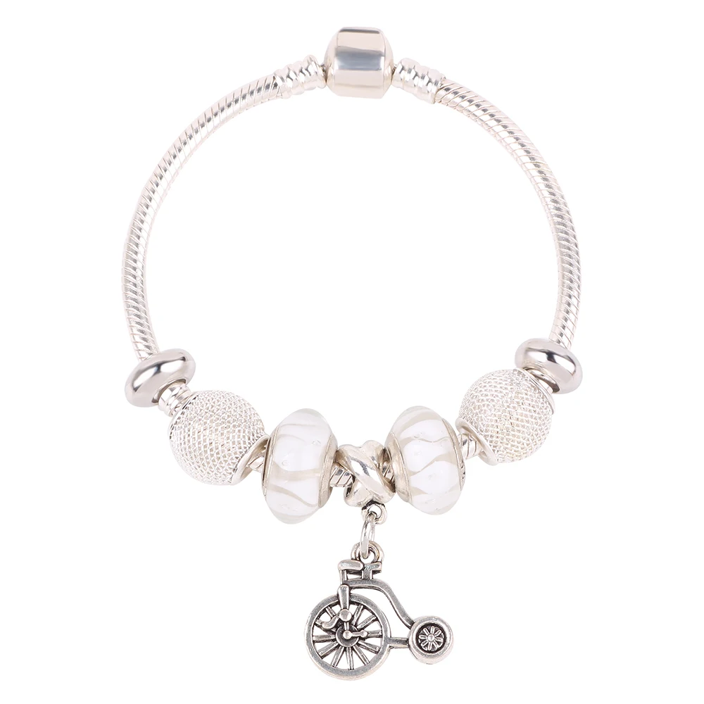 Chicas Blanca Transparente Unicornio Pulsera Fiesta Regalo encanto elegir y Tamaño