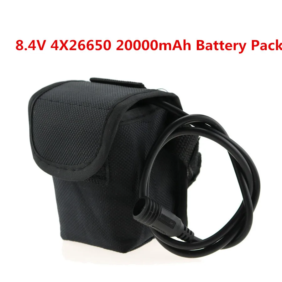 8.4V Rechargeable Battery Pack With Magic Bag 4X26650 20000mAh 8.4V