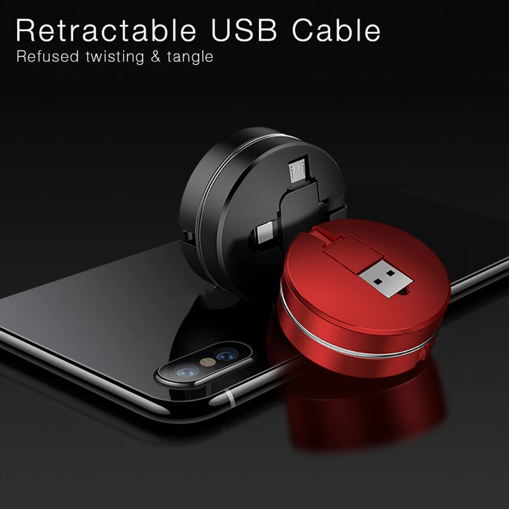 Cafele 3в1 USB кабель type C Micro USB кабель для iPhone XS IOS 12 Выдвижной зарядный кабель для samsung Xiaomi Дата-кабель синхронизации