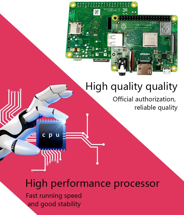 Raspberry Pi 3 Модель A+ Plus Pi 3A+ с 2,4G и 5G WiFi 4,2 Bluetooth 4 ядра 1,4G cpu