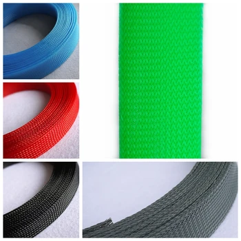 

3meter Cable Sleeves 40mm 3 wire Encryption PET Snakeskin mesh Wire Protecting Cable Sleeve wire nylon shock for cable sets