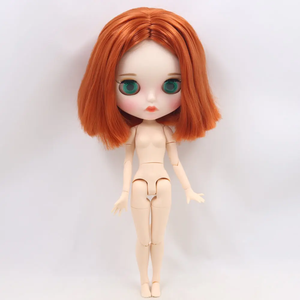 Riley – Premium Custom Neo Blythe Doll with Ginger Hair, White Skin & Matte Pouty Face 4