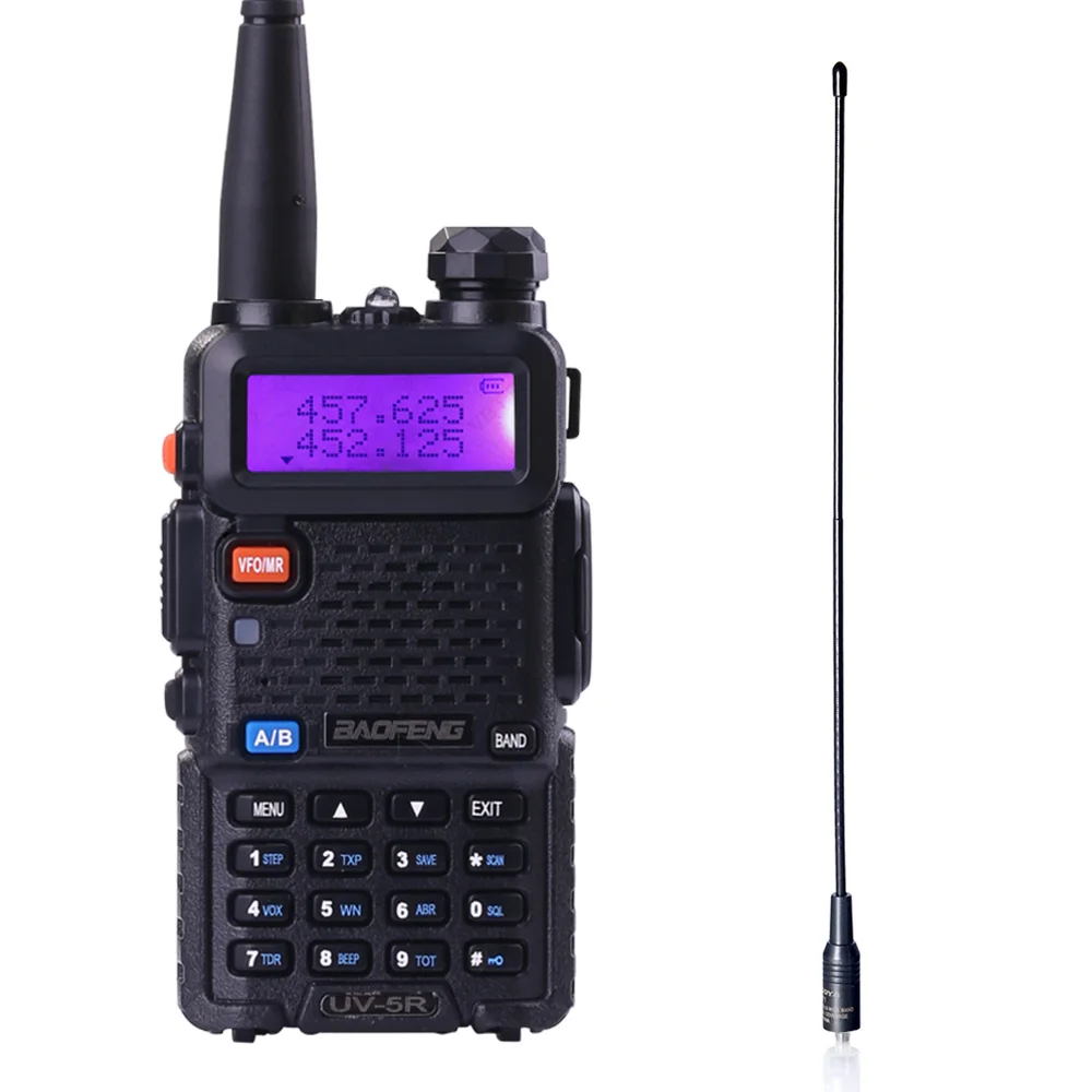Baofeng UV5R UV-5R 5 Вт иди и болтай walkie talkie “иди и двойной полосы 136-174 МГц/400-520 mhz vhf Любительская рация ham радио Ручной портативный двухстороннее радио - Цвет: With Na771 Antenna