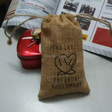 100 шт/партия джутовых/льняных подарочных мешков на шнурке для зерновых/упаковки ювелирных изделий, размер быть настроен, различные цвета