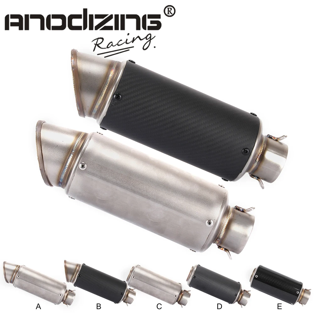 61mm Universal Motorcycle Exhaust Muffler Modified Exhaust pipe Exhaust