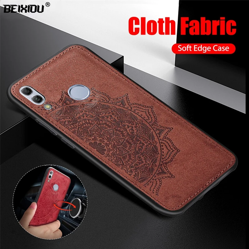 3D Texture Cloth Phone Case For Huawei Honor 10 Lite Covers Fabric Soft TPU Silicone for Back Cover 6.21&quot |