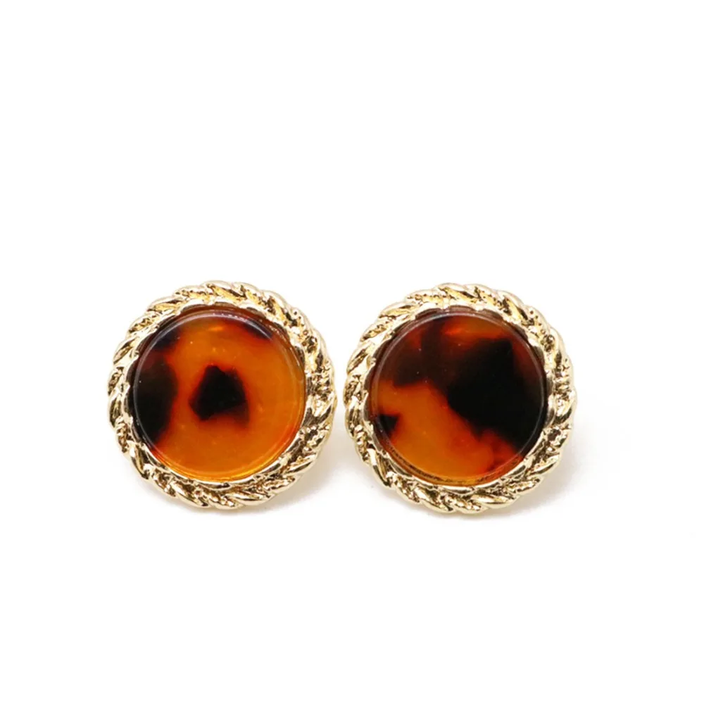 

Free Shipping Cute Round Popular Resin Elegant Fashion Earring