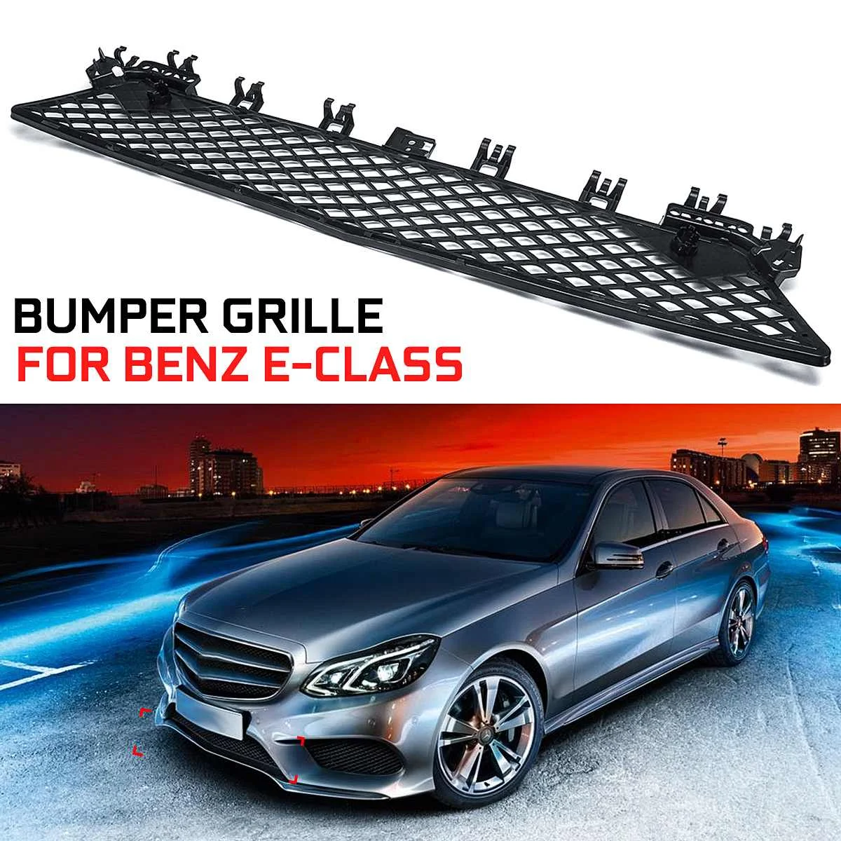 Auto Replacement ABS Front Center Bumper Lower Grille Grill Cover For Benz E-Class W207 C207- Car Accessories