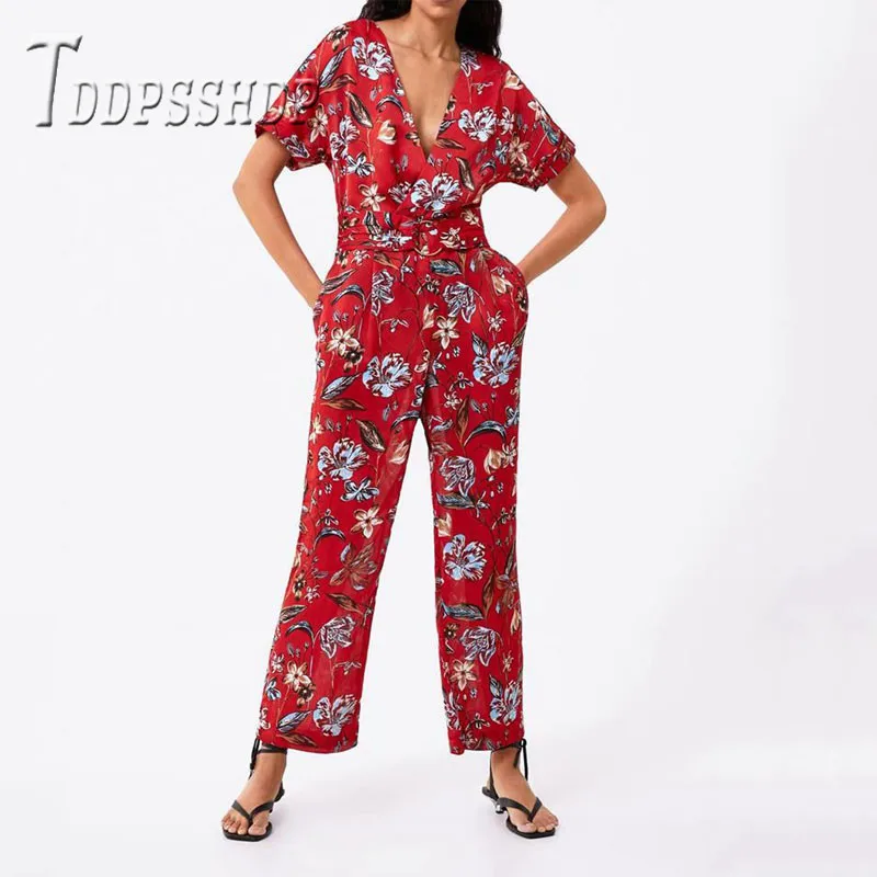 red color jumpsuit
