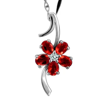 

Natural Citrine Pendant Necklace 925 Sterling silver Woman Fine Elegant Gem Jewelry Girl Birthstone Valentine Gift SP0134G