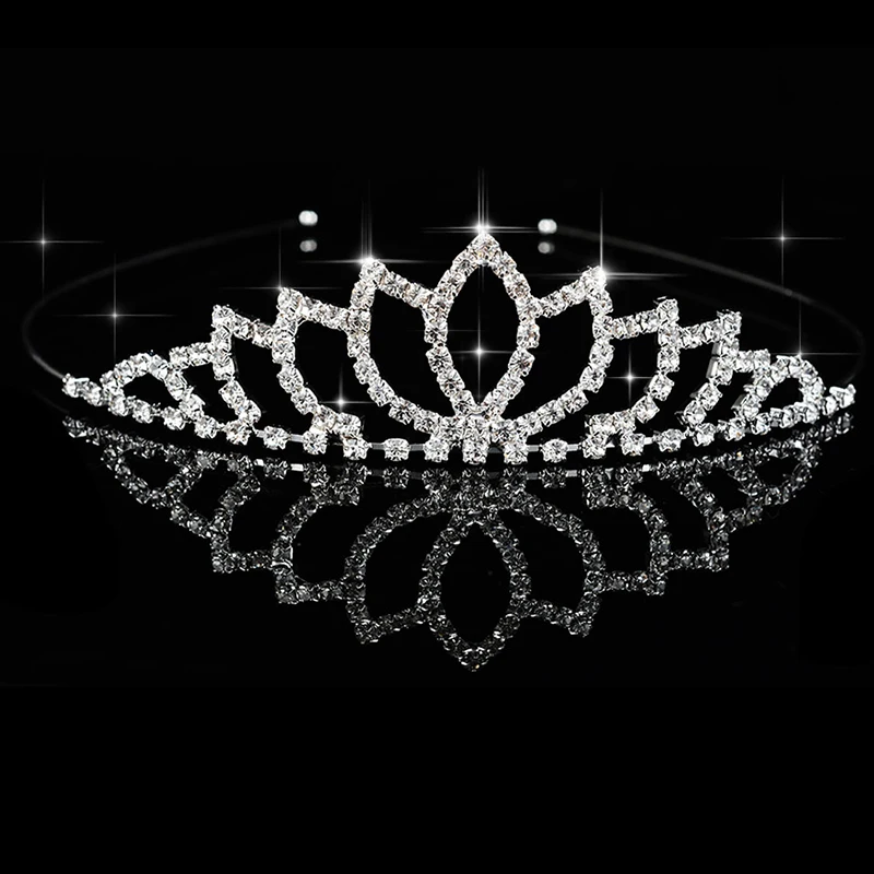 Принцесса Кристалл Диадемы и повязка в виде короны дети девушки выпускного вечера шоу Корона Свадебные аксессуары украшения для волос