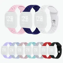 ALLOYSEED ТПУ пористые дышащие часы браслет на запястье ремешок часы Reverse Пряжка для Fitbit Versa Смарт часы замена