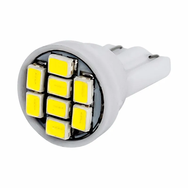 100 шт. T10 1206 3020 8SMD w5w 194 168 192 Авто Автомобиль Клин 8 светодиодов SMD лампочки на подвеску лампы Стайлинг белый синий красный