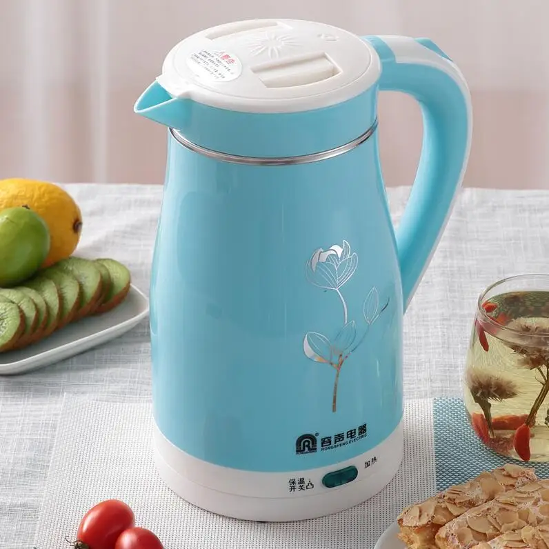 

Stainless Steel Hot Water Bolier Mini 1.5L Anti-dry Boiling Thermal Insulation Electric Kettle Heating Teapot Heater Pot EU