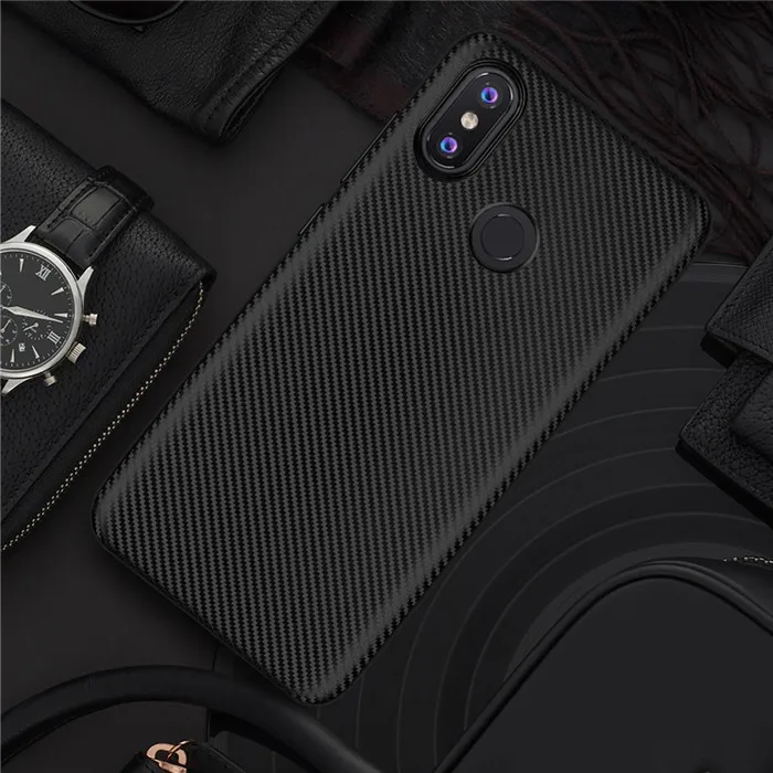

For Xiaomi Mi 8 case Carbon Fiber Soft TPU Back Cover For Xiaomi Mi 6X A2 Silicone Ultra Thin Cases for Mi8 Mi6X