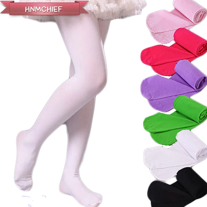 15 Colors Solid Girls Ballet Dance Tights Velvet Pantyhose Kids Knee