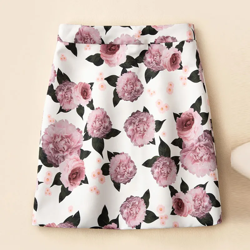 1 Roosarose Calidad Moda Mujeres Vintage Alta Impresión Faldas Mini Falda 2019 De Floral Las Rojo Elegante Pista La Negro 2 dpUqIIw