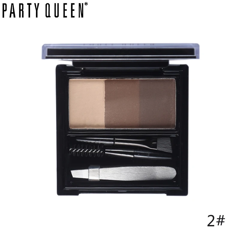 Party Queen Makeup Alluring 3Colors Eyebrow Powder Palette With Mini Tweezer+Brush+Comb+Eyebrow Card+Mirror Eyebrow Sharping Kit Party Queen Makeup Alluring 3Colors Eyebrow Powder Palette With Mini Tweezer+Brush+Comb+Eyebrow Card+Mirror Eyebrow Sharping Kit