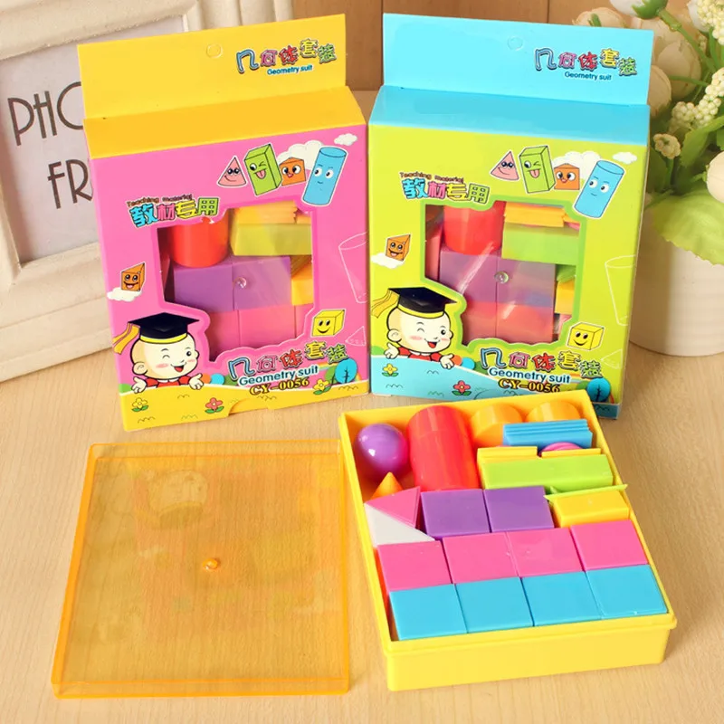 

40PCS/Set 3D Geometric toy Science Mathematics teaching aids Toys Cube sphere cone Educational toys Cognitive instruments