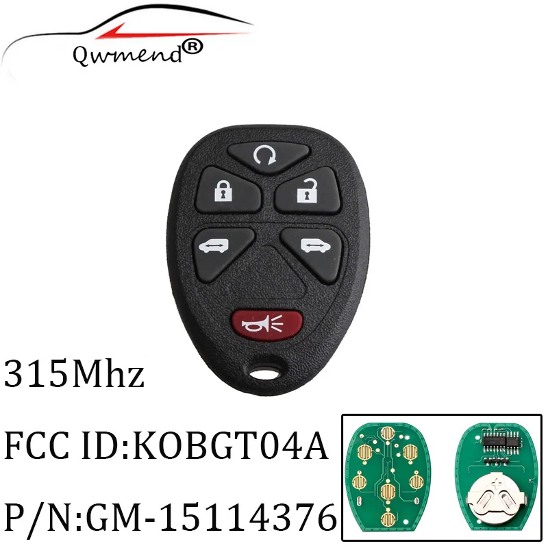 QWMEND 6 кнопки дистанционный ключ дистанционный DIY для Chevrolet Uplander 2005 2006 2007 2008 2009 KOBGT04A 15114376 оригинальные ключи