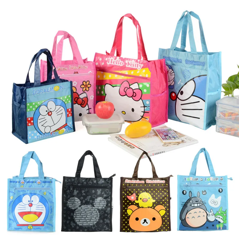 

IVYYE Doraemon Totoro Fashion Portable Oxford Lunch Bags Cartoon Picnic Bag Food Box Tote Warm Storage For Women Girls Kids New