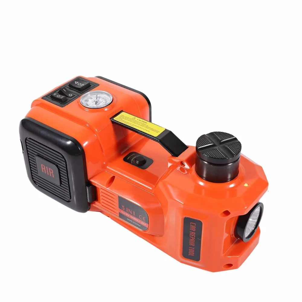  Auxmart 3 Functions Air Pump Lighting Car Lifting Electric Hydraulic Jack Impact Wrench 5T 12V Auto