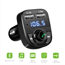 Мода ABS двойной USB порт Bluetooth Smart Bluetooth 4,0 Поддержка громкой связи Автомобильный fm-радио MP3 музыкальный плеер Поддержка SD/TF карты