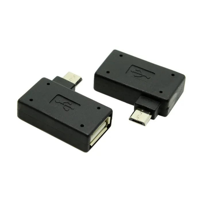 90 градусов ультра плоский левый Угловой Micro USB 2 0 хост адаптер OTG для планшета MicroUSB