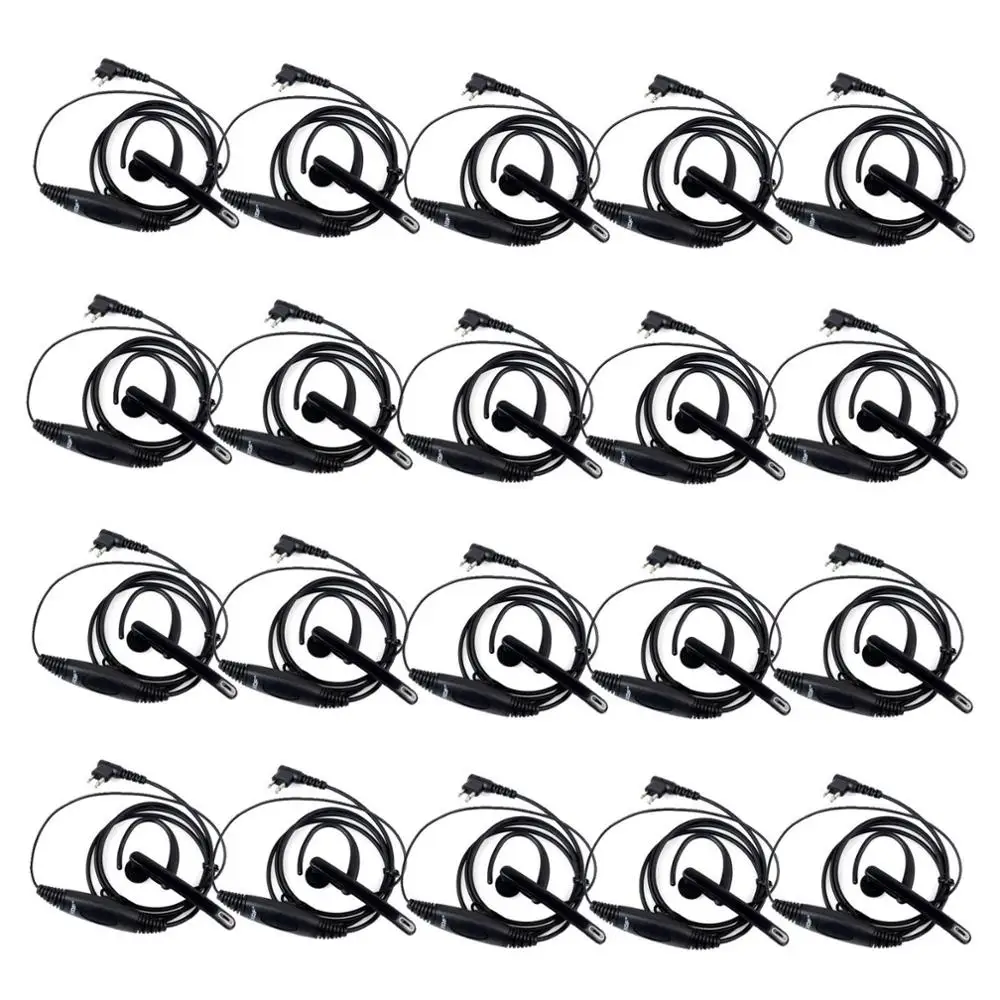 

20 Pcs 2 Pin Ear Bar Earpiece Mic PTT Headset for Motorola PRO1150 PRO 2150/3150