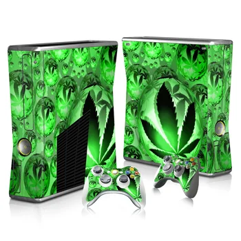 

New Stickers Cover for Microsoft XBOX 360 Slim Decals Console and 2 Games Free Controller Skins