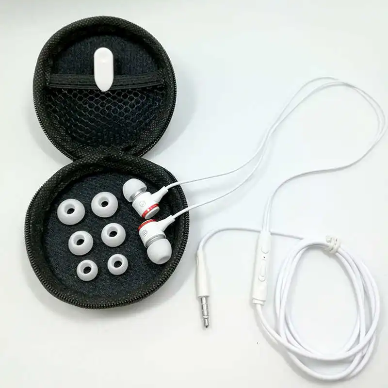 Супер бас проводные наушники спортивные музыкальные стерео металлические наушники гарнитура с микрофоном для samsung iPhone Xiaomi - Цвет: White