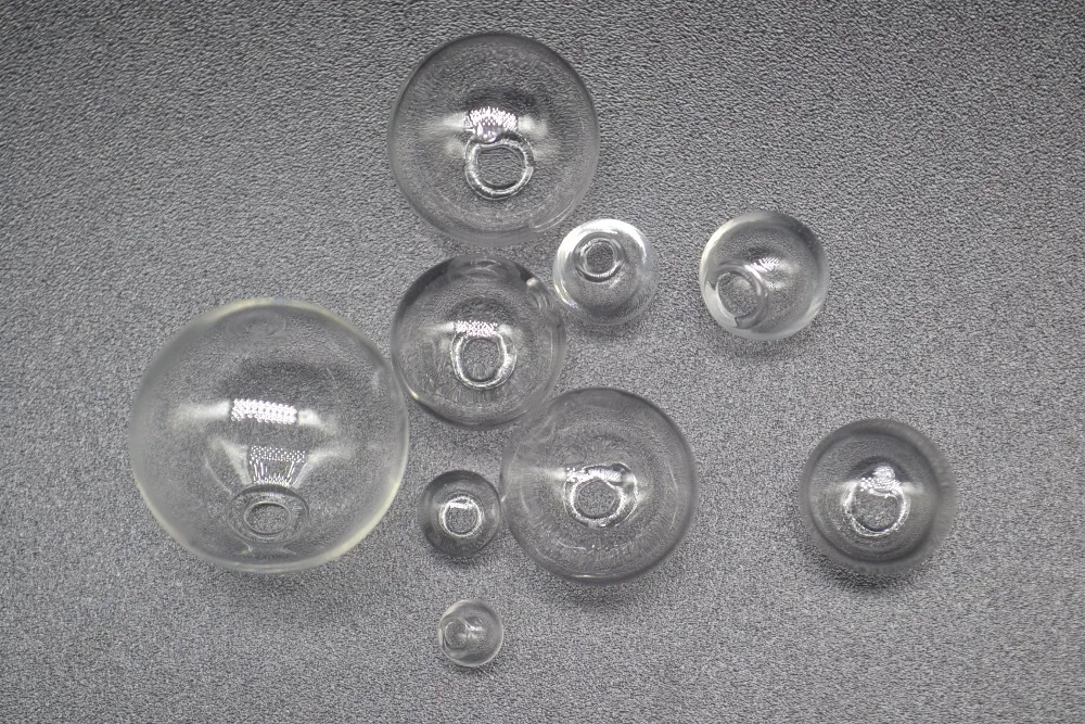 Glass bottles 10pcs 6-40mm empty round ball wish bottles pendant charms DIY vials