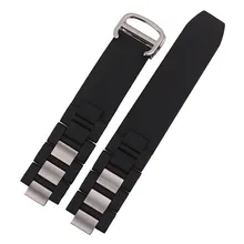 Convex mouth rubber with Stainless steel watchband 20mm lug 10mm watch strap folding Buckle bracelet special