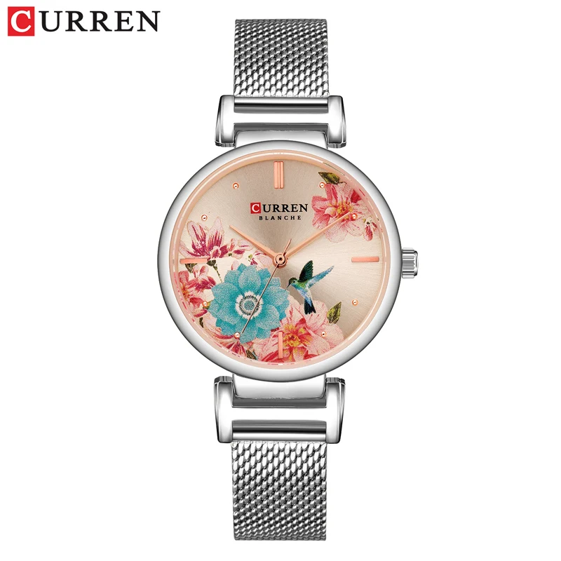 Steel S RG CURREN, Новое поступление,, модные женские часы, высокое качество, Reloj Mujer, богемные женские часы, кожаный ремешок, кварцевые часы - Цвет: Steel S RG