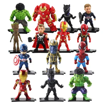 

Avengers Marvel Action Figures Iron Man Thanos Captain America Hulk Hulkbuster Tree Man Thor Black Panther Spiderman Figure Toys
