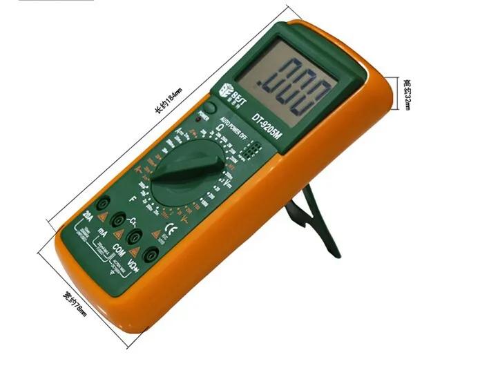 Мультиметр тестер мультиметр цифровой щупы для мультиметра multimeter тестер мультиметр Мультиметр DT-9205M улучшенная версия Лучший 9205 м Ручной ЖК-экран цифровой мультиметр с зуммером тест-метр