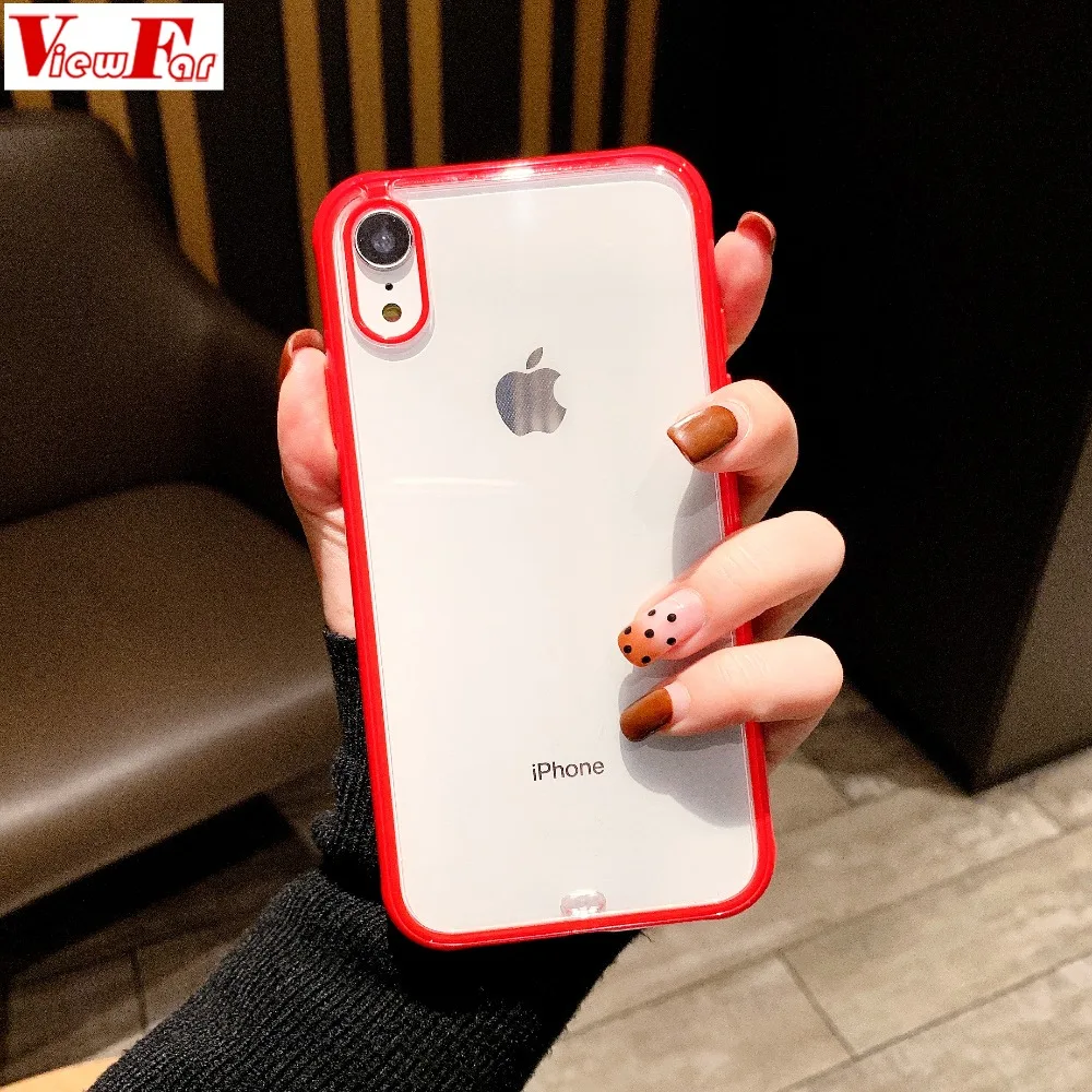 

Viewfar Luxury Fashion Transparent Soft Case For Apple iphone 6 7 8 Plus X XR XS Max Cover New Ip 6plus 7plus 8plus XsMax Cases