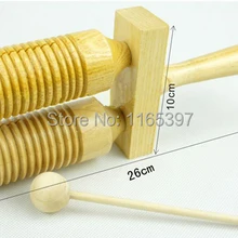 Изысканные cheap1x детей из натурального дерева, два тона H L АГОГО белое скребок скребки ударный раннего музыкального образования музыкальный инструмент