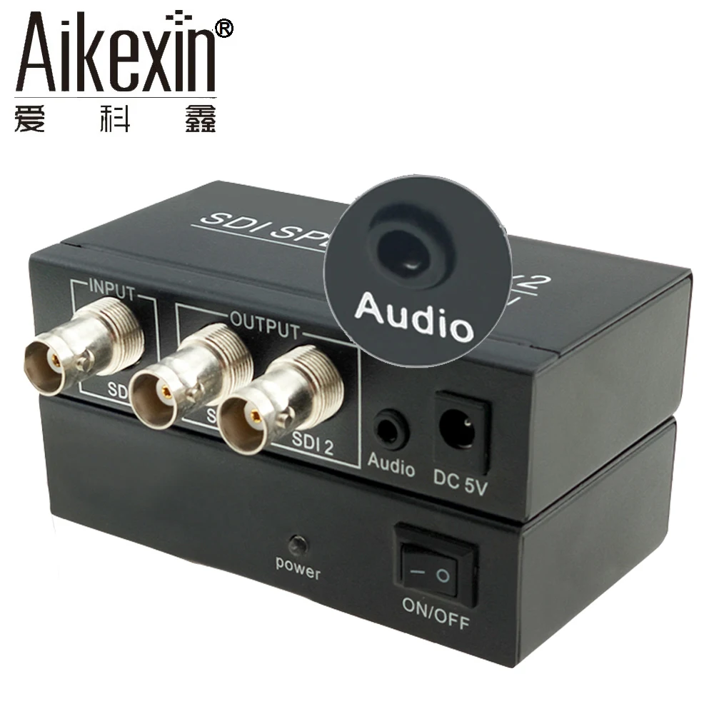 

Aikexin SDI Splitter 1x4/1x2 Distribution Amplifier HD SDI Converter with 3.5mm Support SDI 1 input 2/4 outputs for Camcorder